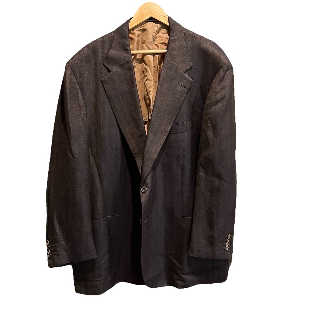 Kiton Wilkes Bashford Brown Cashmere Linen Silk‎ Men's Sport Coat Blazer Size 68